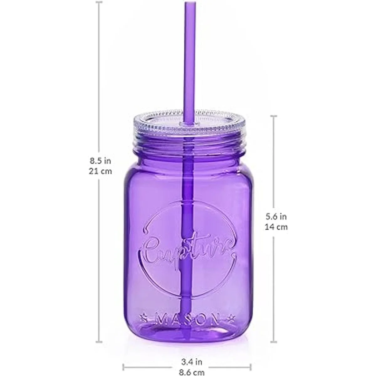 Cupture Tazas de vaso de acrílico con tapas y pajitas 20_6