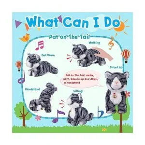 Patrón de gato robótico gris para niños juguete de gato_2