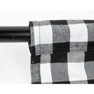 Paquete de 2 cortinas con lazo a cuadros de búfalo estilo_6