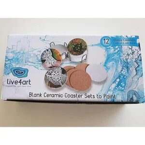 Juego de posavasos de cerámica 12 posavasos redondos de_7