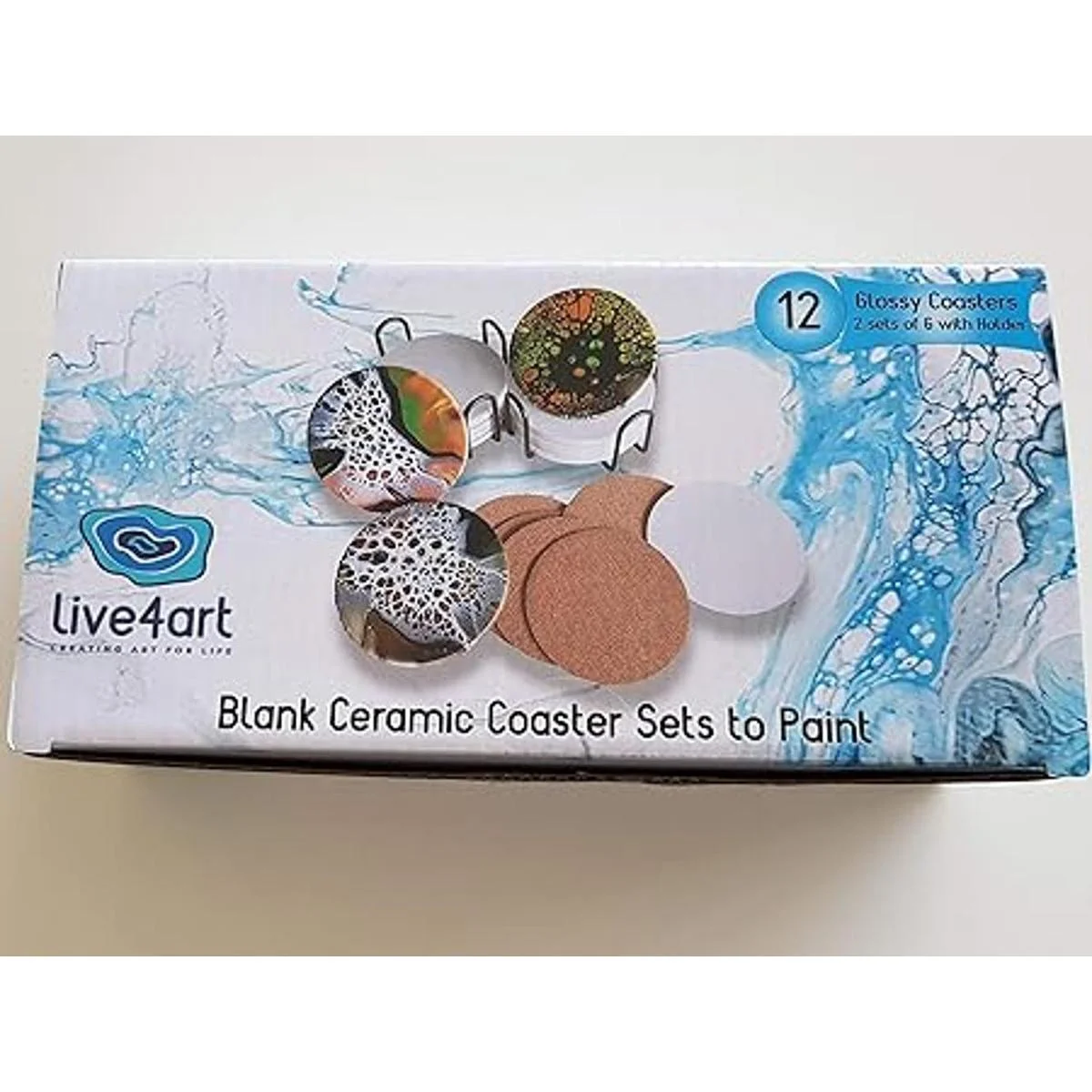 Juego de posavasos de cerámica 12 posavasos redondos de_7