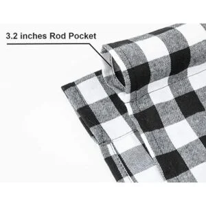 Paquete de 2 cortinas con lazo a cuadros de búfalo estilo_5