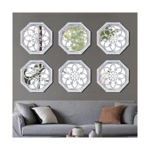 ZOLAPI 2 espejos octágonos montados en la pared espejo_6