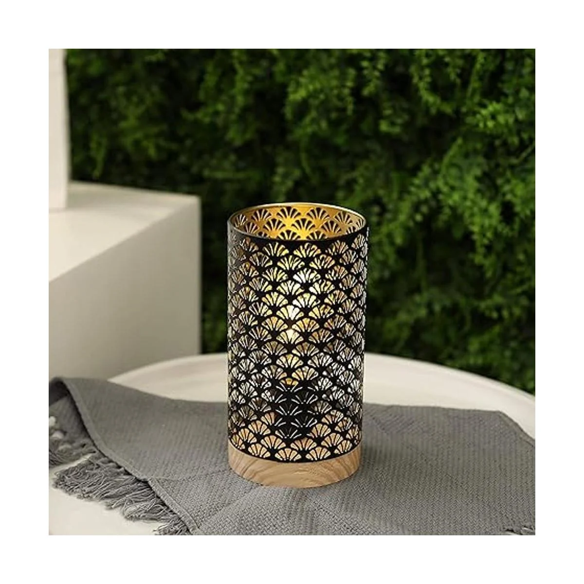 JHY DESIGN Lámpara de metal con batería de 8.5 pulgadas de_2