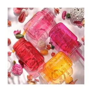 Cupture Tazas de vaso de acrílico con tapas y pajitas 20_2