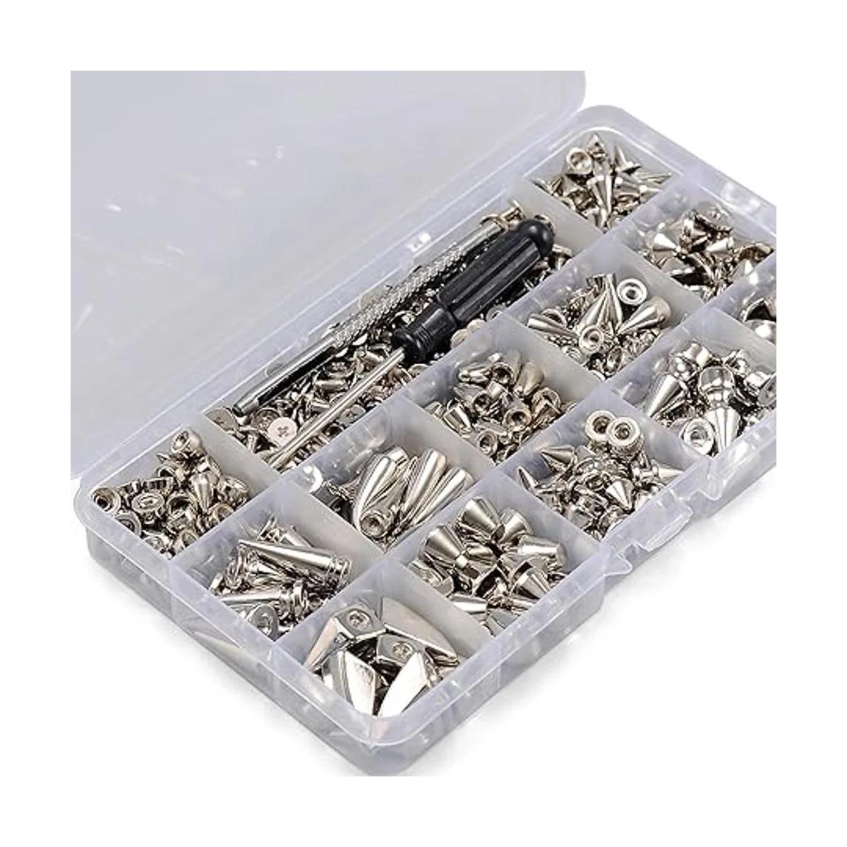 YORANYO Juego de 270 puntas y tachuelas de forma mixta de_4