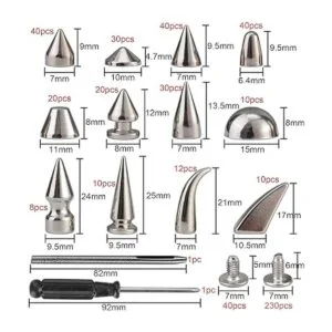 YORANYO Juego de 270 puntas y tachuelas de forma mixta de_2