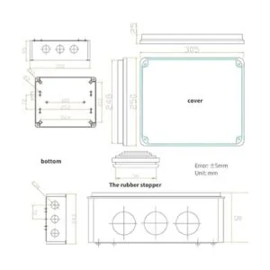 MAKERELE Caja eléctrica para exteriores de plástico ABS_2