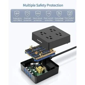SUPERDANNY Protector de sobretensiones USB para regleta_5