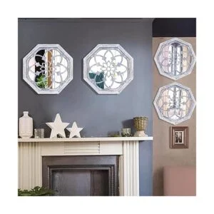 ZOLAPI 2 espejos octágonos montados en la pared espejo_5