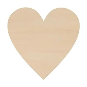 FUNSUEI 30 rebanadas de corazón de madera natural de 8_3