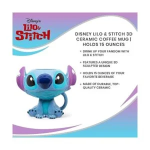 Disney Lilo Stitch Taza de café de cerámica esculpida_7