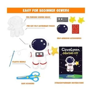 CiyvoLyeen Kit de costura espacial para niños sistema_4