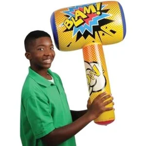 4Es Novelty Juego de 25 bates de béisbol inflables Pow_4