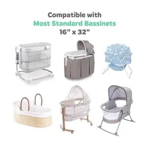 Sábanas bajeras de moisés para colchón ovalado de 16 x 32_2