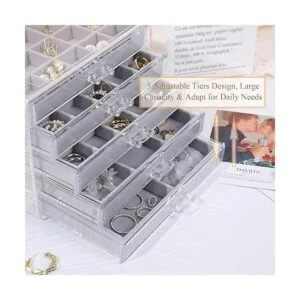 misaya Organizador de joyas con 5 cajones regalo de_4