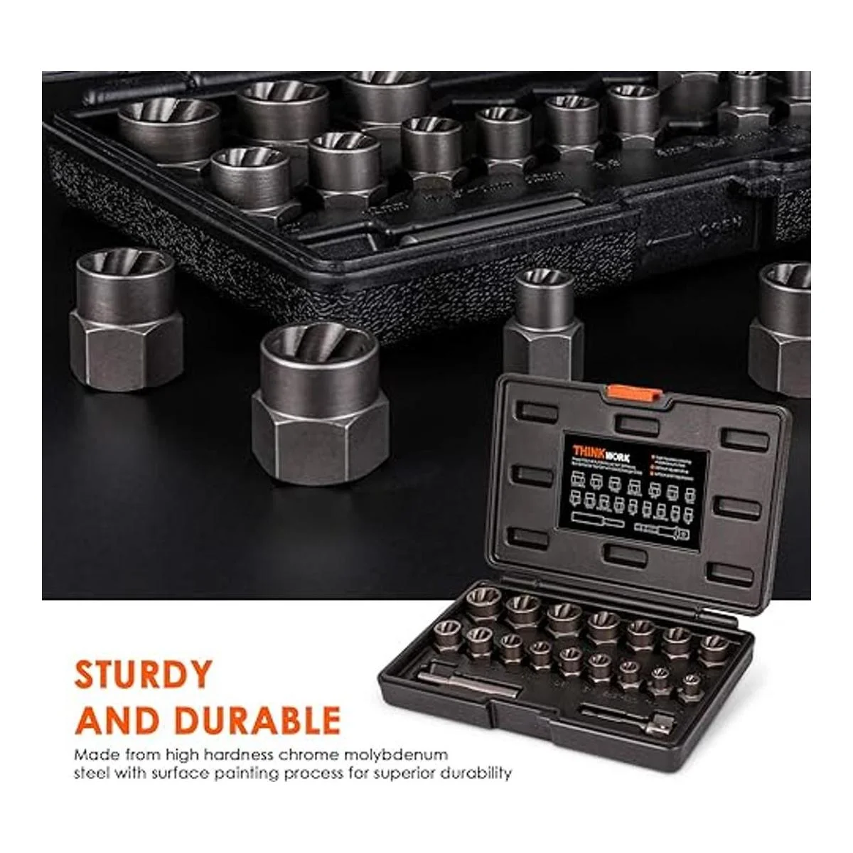 THINKWORK Juego de extractor de pernos juego de 18 piezas_2