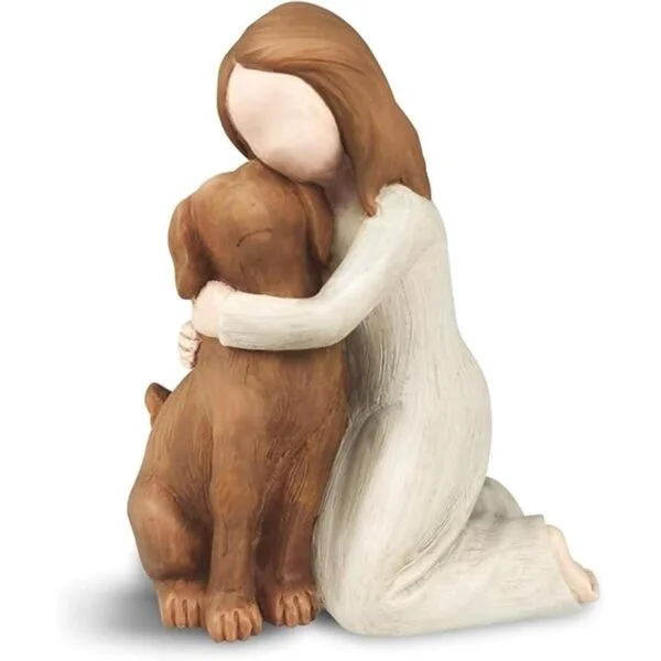 Figuras de ángel de perro memoriales de amistad para_1