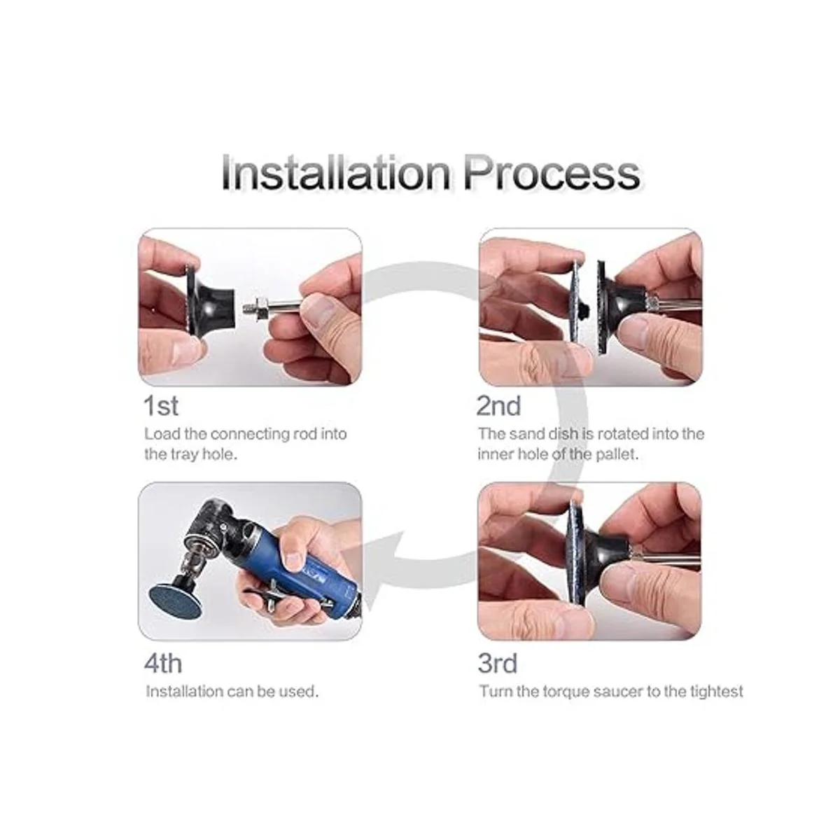 Tshya Disco de bloqueo de rollo 80 discos de lija de 2.0_5