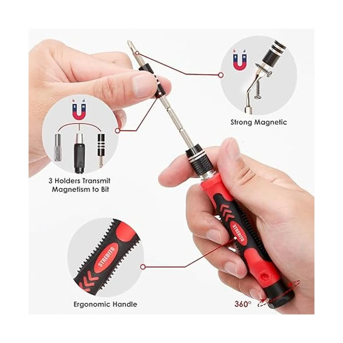 STREBITO Juego de destornilladores de precisión_3