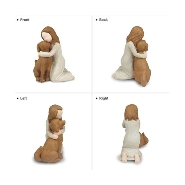 Figuras de ángel de perro memoriales de amistad para_5