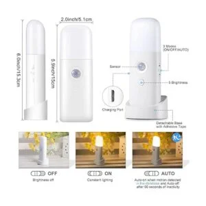 CREWEEL Luz nocturna con sensor de movimiento para_4