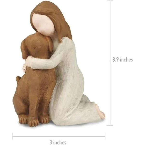 Figuras de ángel de perro memoriales de amistad para_6