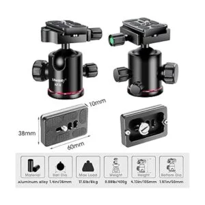 Manbily Cabezal de bola de fotografía rotación de 360_5