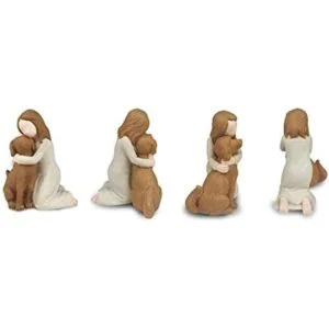Figuras de ángel de perro memoriales de amistad para_3