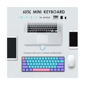 SURMEN Teclado inalámbrico para juegos 60 60 RGB_4
