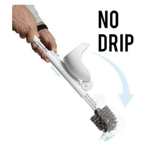 ELYPRO Cepillo de inodoro y soporte sin goteo limpiador y_4