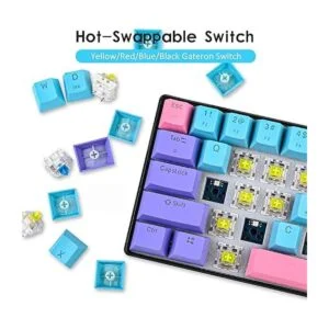 SURMEN Teclado inalámbrico para juegos 60 60 RGB_3