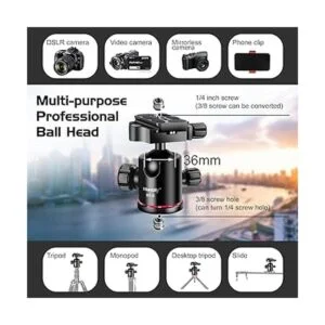Manbily Cabezal de bola de fotografía rotación de 360_4