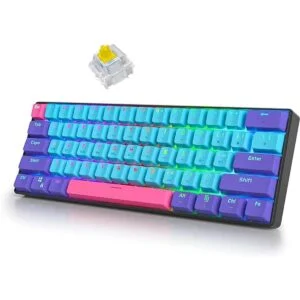 SURMEN Teclado inalámbrico para juegos 60 60 RGB_1