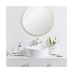 RQYIXI Juego de accesorios de baño de cerámica en relieve_6