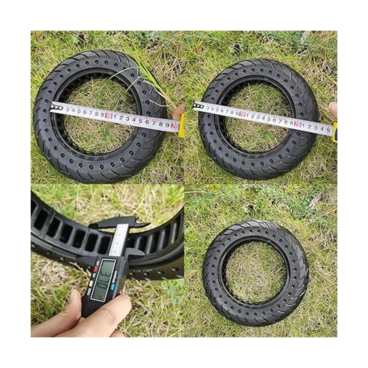 BAIBIKING 1 neumático sólido de 10 x 2.125 con agujero_4