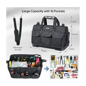 TICONN Bolsa de herramientas de 16 pulgadas con parte_3