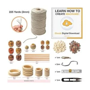 Kit de macramé Juego de 227 piezas de macramé para_3