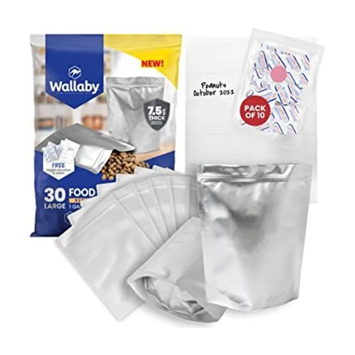 Wallaby Bolsa de Mylar de 30 x 1 galón de 7.5 mil para_1