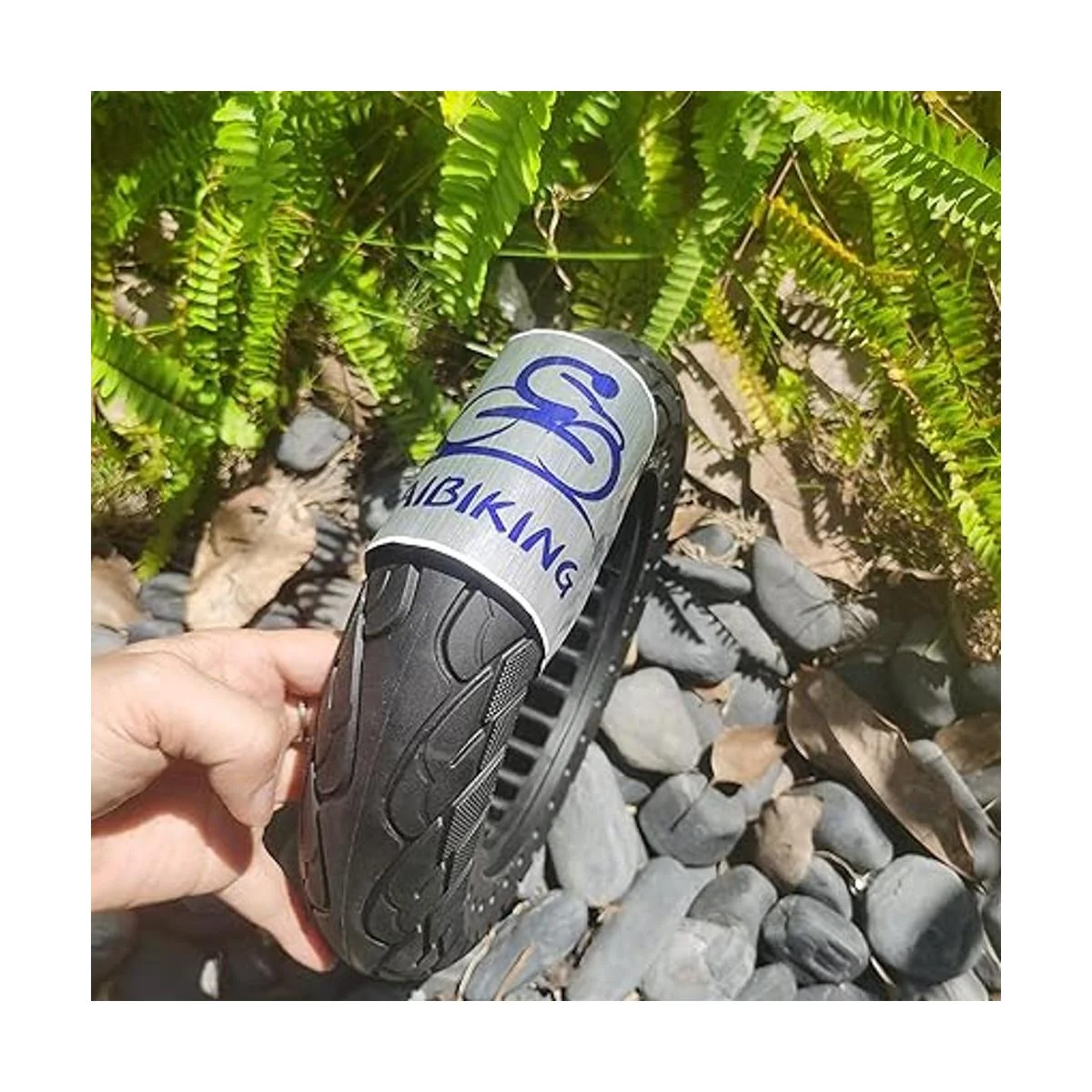 BAIBIKING 1 neumático sólido de 10 x 2.125 con agujero_5