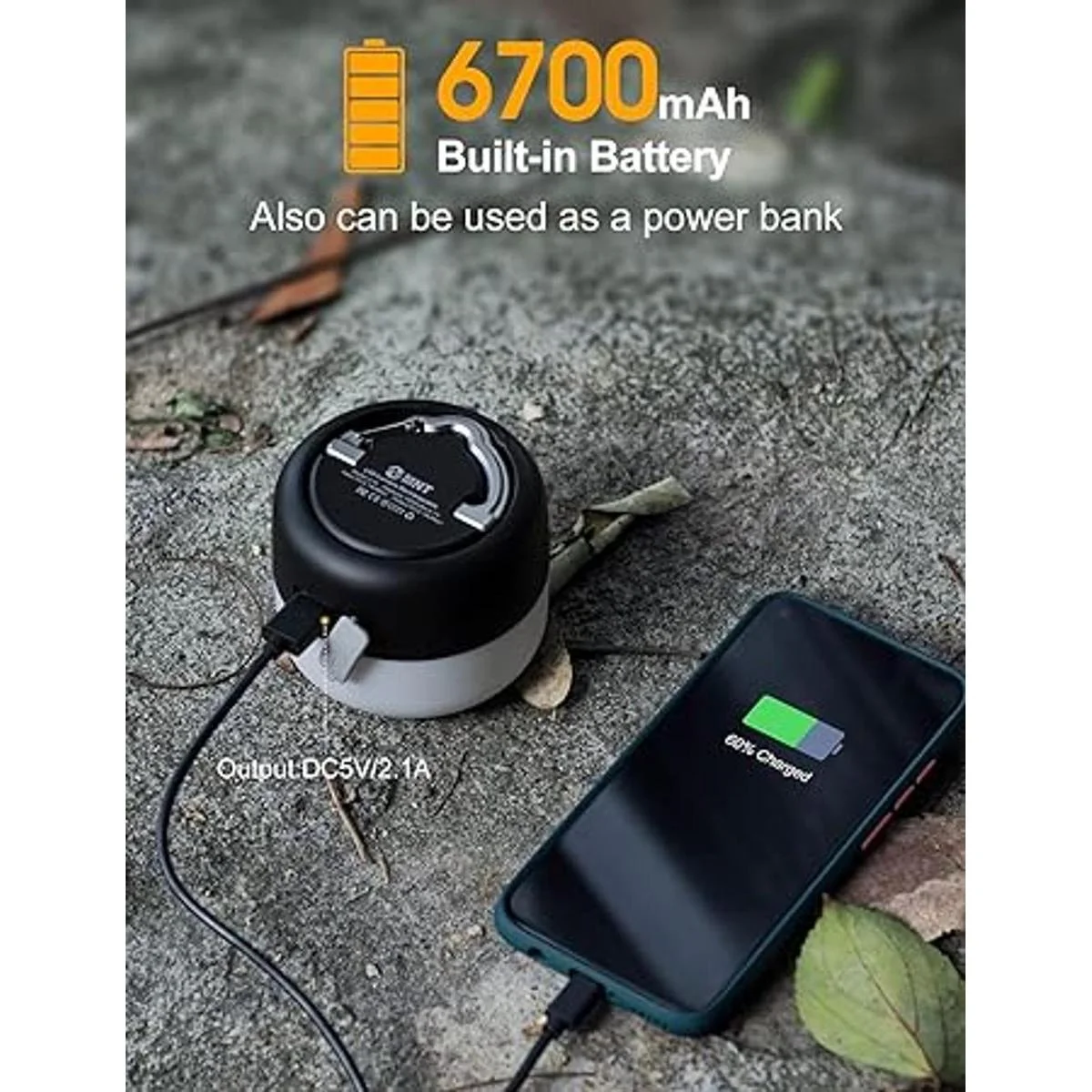 6700 mAh Linterna de campamento recargable de 1000_2