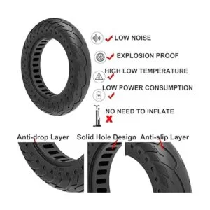 BAIBIKING 1 neumático sólido de 10 x 2.125 con agujero_2