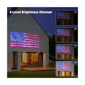 MZD8391 Luces solares de bandera estadounidense Enchufe y_7