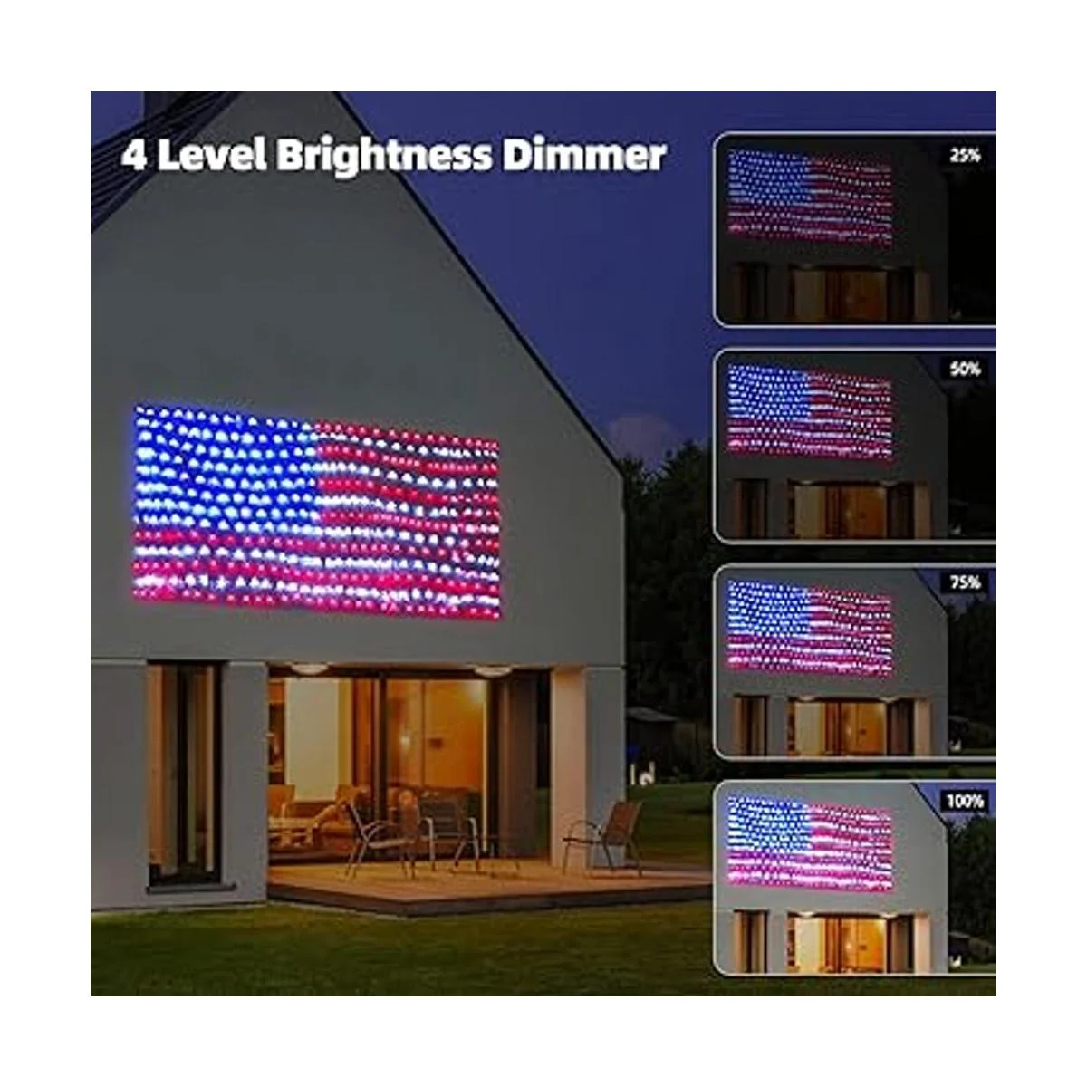 MZD8391 Luces solares de bandera estadounidense Enchufe y_7