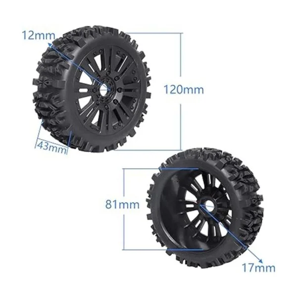 Llantas de 18 a escala RC Buggy de 0.669 in con_4