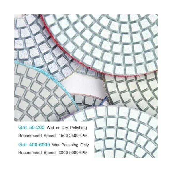 Almohadillas de pulido de diamante de 4 pulgadas con_5