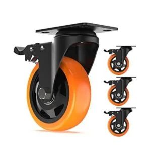 Ruedas giratorias de 4 pulgadas con bloqueo total de_1