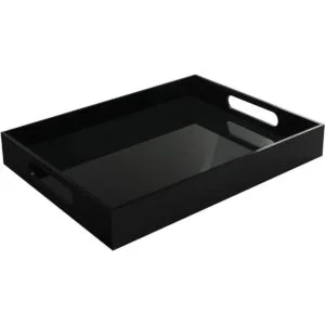 Tasybox Bandeja negra para servir bandejas decorativas de_1