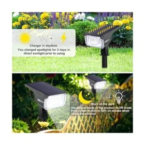 LEREKAM Luces solares para exteriores IP65 impermeables_5