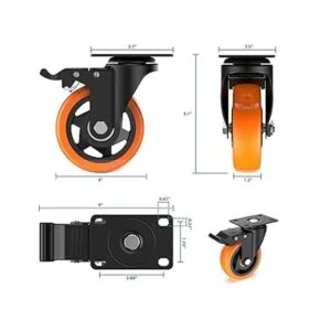 Ruedas giratorias de 4 pulgadas con bloqueo total de_2